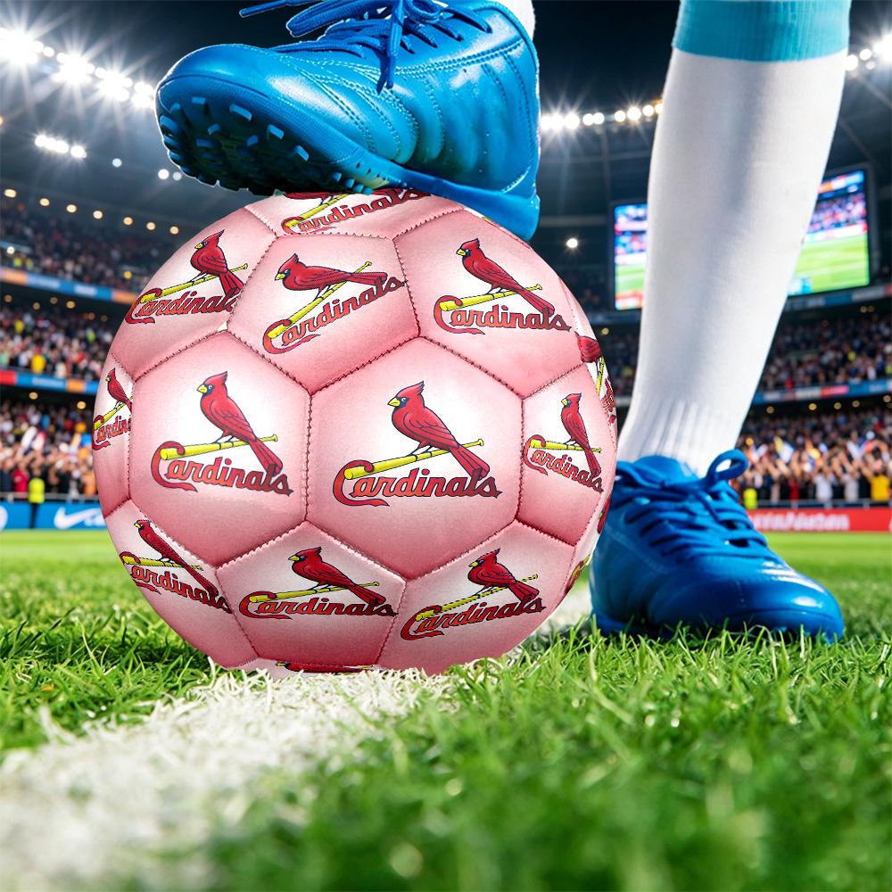 St. Louis Cardinals Size 5 Sports Training Ball Shock Absorbing Durable Ball For Match Daily Practice Outdoor Activities