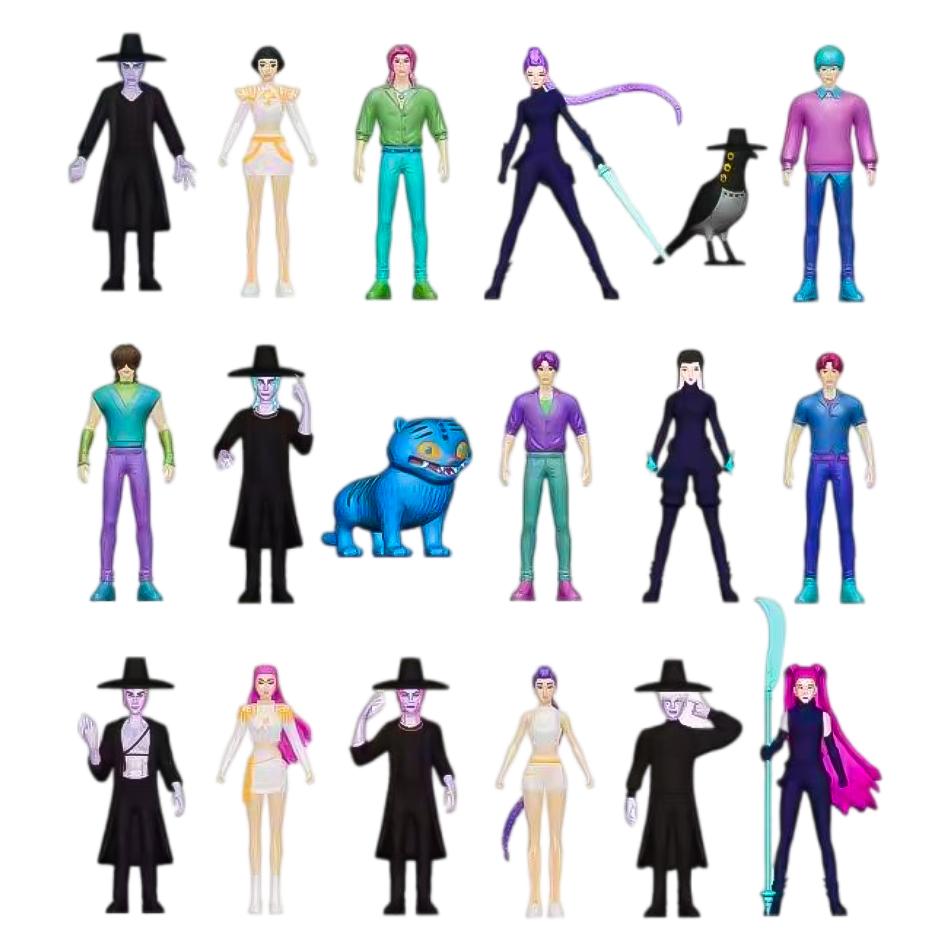 1-24 шт. Аниме Kpop Охота на демонов серия слепых коробок Фигурка Тигр Фигурка Игрушка Настольное украшение Статуэтки Хэллоуин Рождество Подарки детям