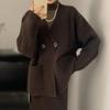 Winter Plus Size Autumn Women Solid Buttons Sweaters Jacket Knitting Fashion Oversize Casual Style Loose Cardigan Sweater