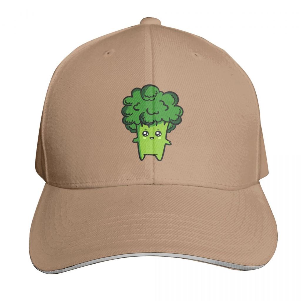 Broccoli Kawaii Anime Aesthetic Funny Japanese Food Art Baseball Cap Thermal Visor derby hat For Women  Unisexs