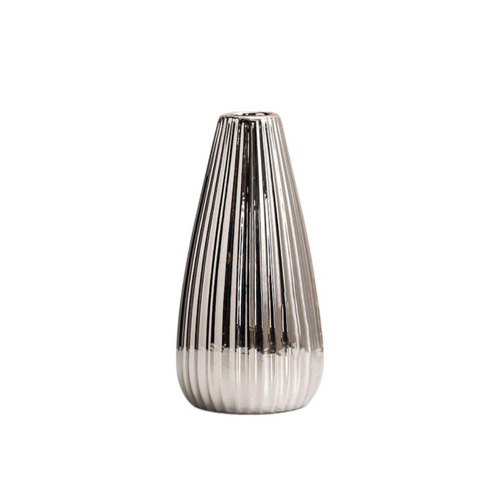 Floral Arrangement Flowerpot Minimalism Tabletop Decor Ceramic Electroplated Vase Home Decor