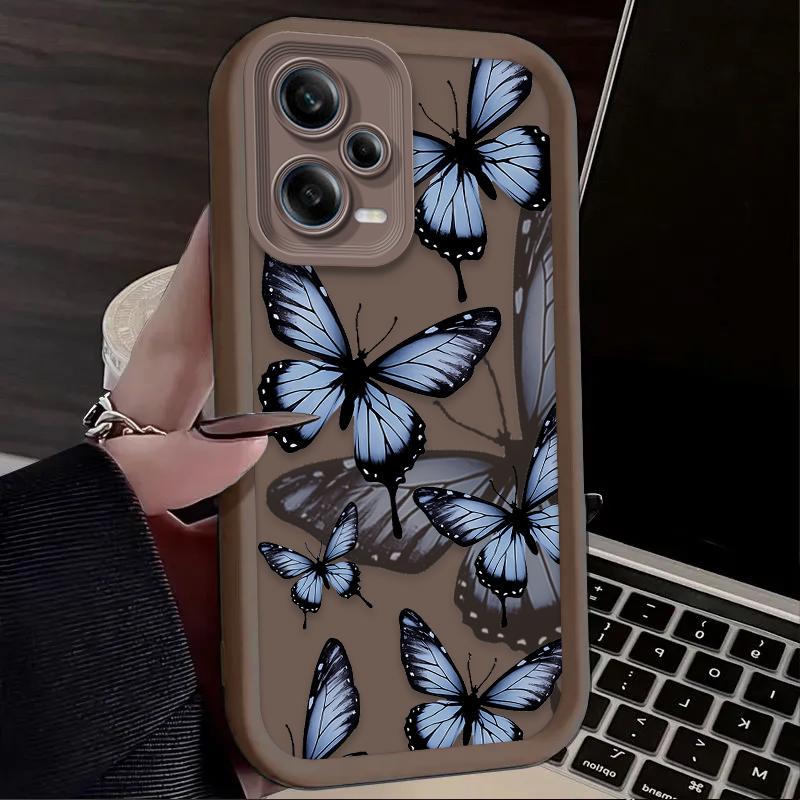 Retro Butterfly Phone Case For IPhone 16 13 15 11 12 14 17 Pro Max Case 17 Air 15 Plus Shockproof Cover Silicone Soft Fundas