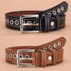 Metal Whole Air Eye Belt, Women'S Belt, Non-Punching Hollow Decorative Belt