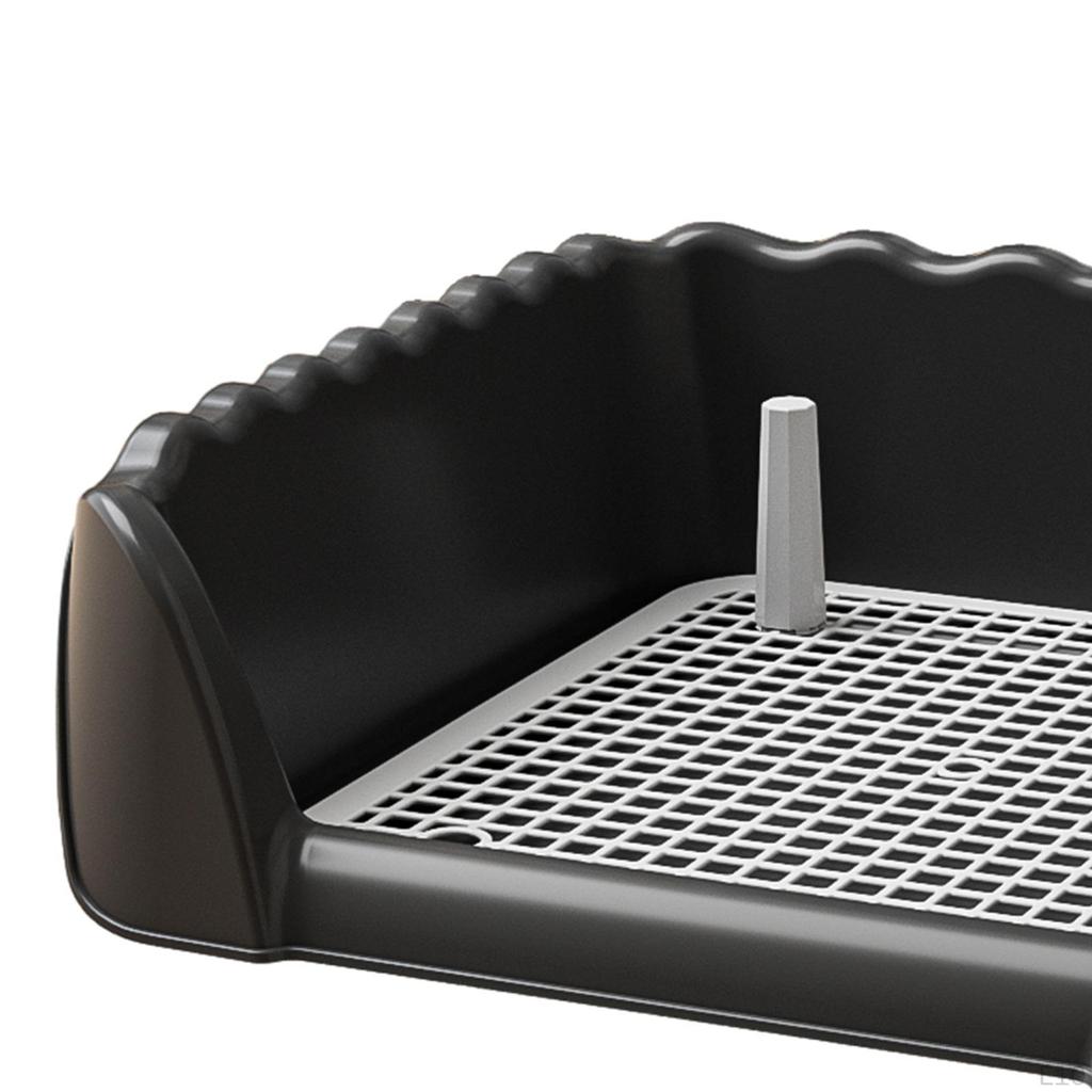 Поднос для туалета для собак, устойчивый к брызгам, легко чистящийся держатель для подушечки для мочи со стойкой для мелких животных