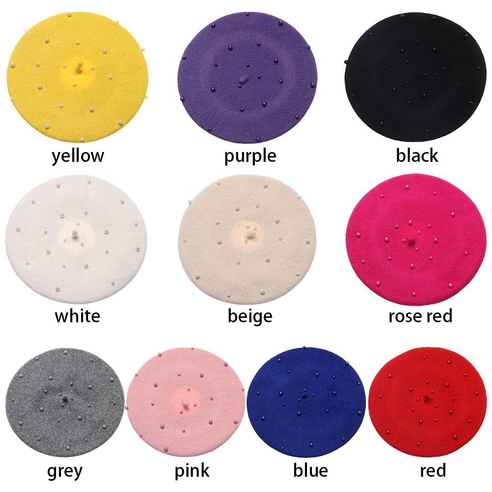 Детские Аксессуары Жемчужные Теплые Детские Шапки Берет Шляпа Шляпы для Девочек Головные Уборы