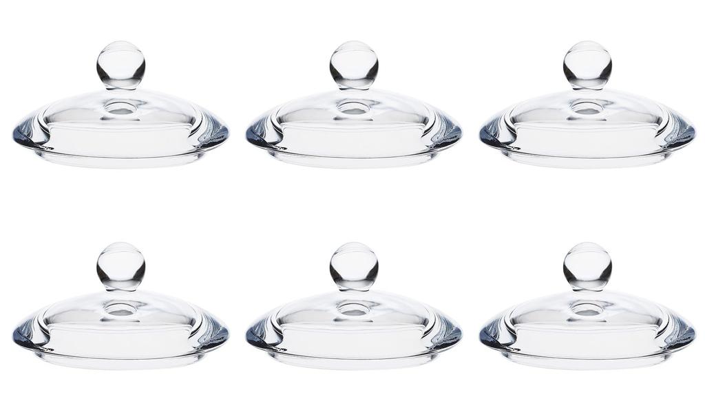 Toyo Sasaki Glass Tasting Glass Glass Lid Lid Set of 6 Lid Tasting Glass Lid Glass Lid Commercial Glass TS44046