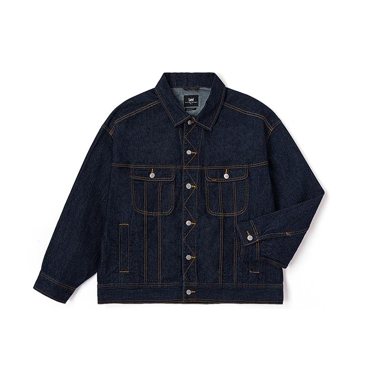 Lee Denim Jackets Men's Washed Lapel Moderate Straight Fit LMT0062446VG00F898L00