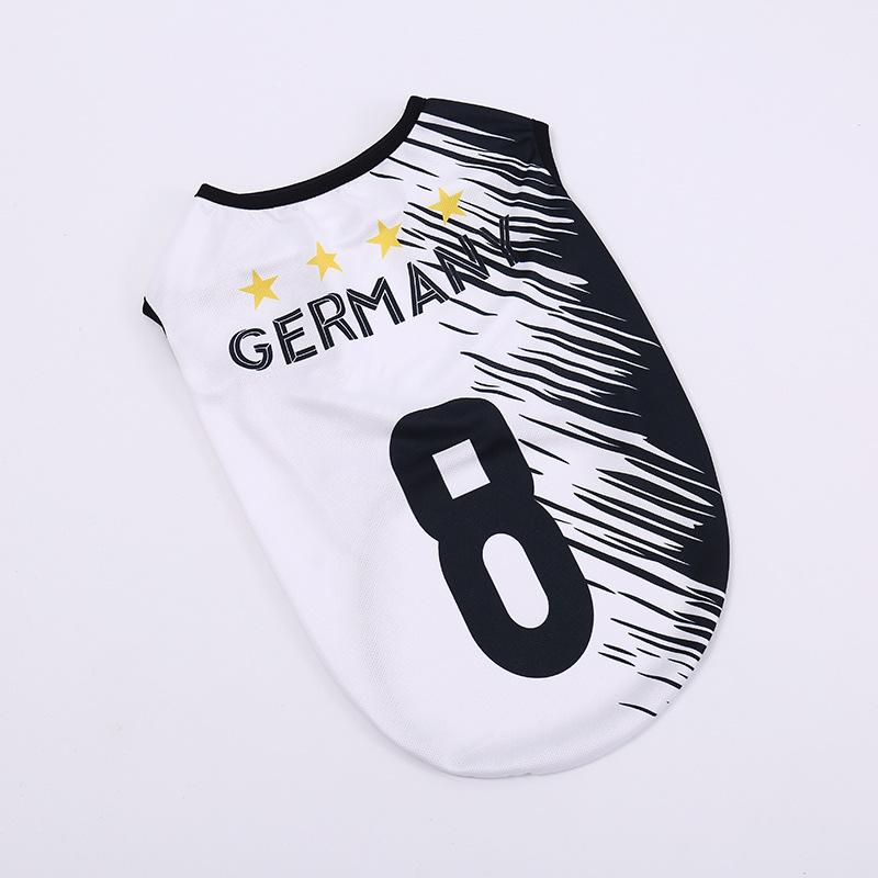 Pet Soccer Team Dog Vest Teddy Summer Clothing Pomeranian Bi Bear Puppy Clothing Cat Pet Clothing Thin