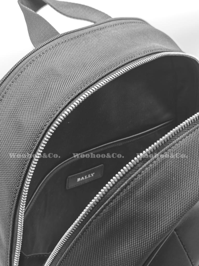 Bally Рюкзак из ткани с логотипом Мужской рюкзак Черный 6238384