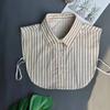 Versatile Striped Shirt False Collar Decorative Collar Winter Women'S Shirt Collar Men'S Women'S Cotton Collar