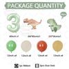 26pcs Tyrannosaurus Rex Cute Dinosaur Balloon Olive Green Number 1-9 Balloon Set Jurassic Theme Birthday Party Decoration