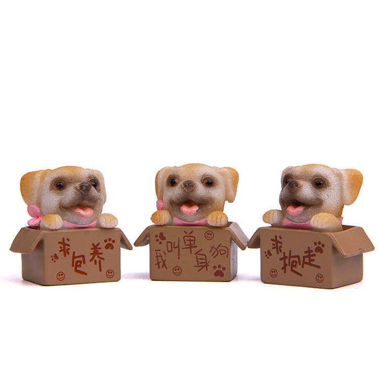 Cute Cartoon Box Corgi Husky Shepherd Dog Mini Model For Party Decorations And Gifts