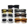 Unisex Square Frame Sunglasses With Rice Studs, Uv Resistant Sunglasses, Retro Fashion And Personalized Street Photography Glasses