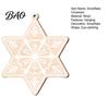 Wooden Snowflake Ornaments Christmas Ornaments, Rustic Xmas Tree Hanging Decorations, Boho Decorations Winter Wonderland Crafts for Tree, Holiday