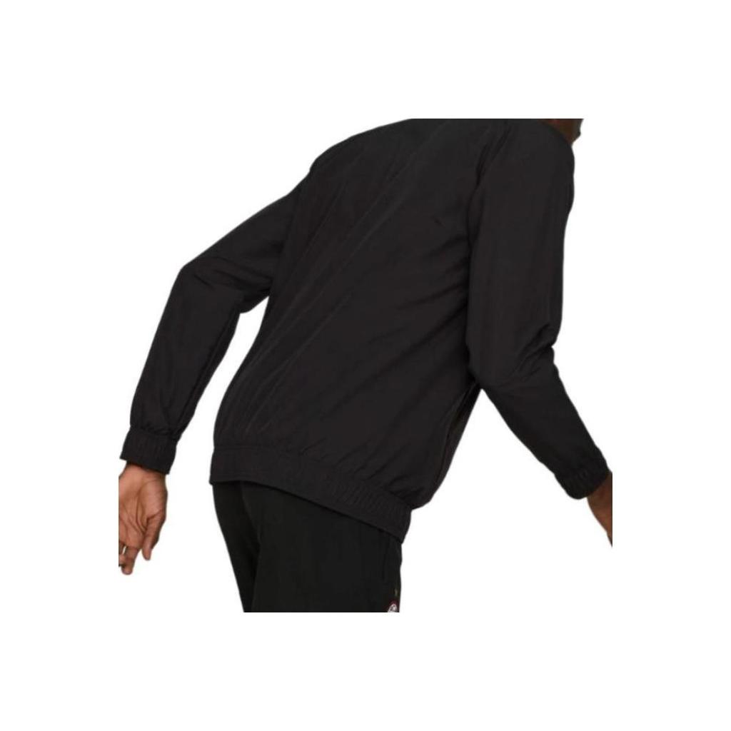 Puma Куртка Colorblock Logo Print Zip Мужская Верхняя одежда Черный 769276-01