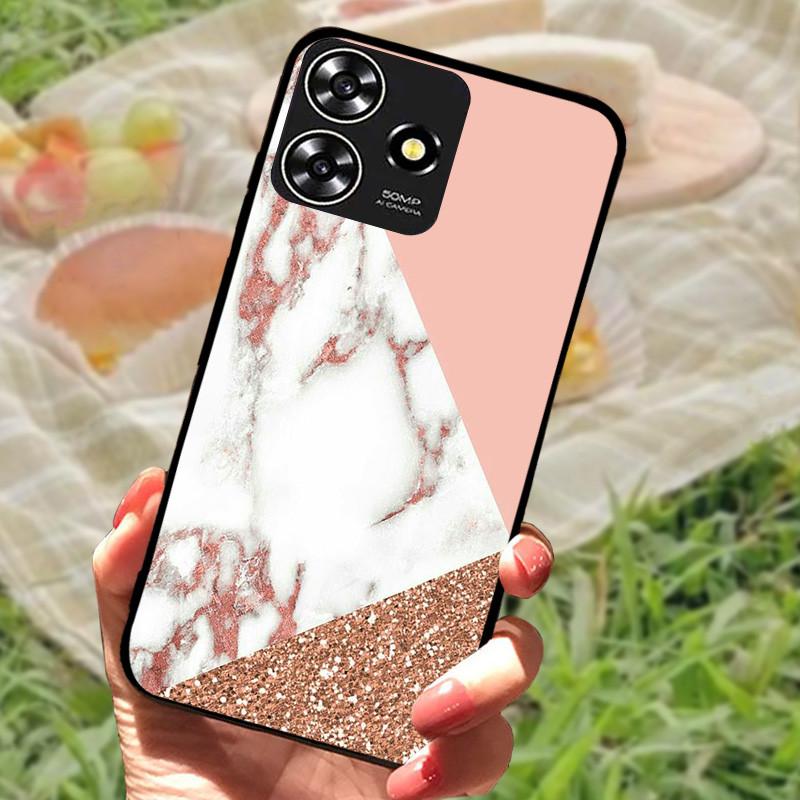Для ZTE Blade V50 Умный Чехол-Крышка Силиконовый Мягкий Мраморный Черный Бампер Funda Coque для ZTE V50 Дизайн 4G Защитный V50Smart