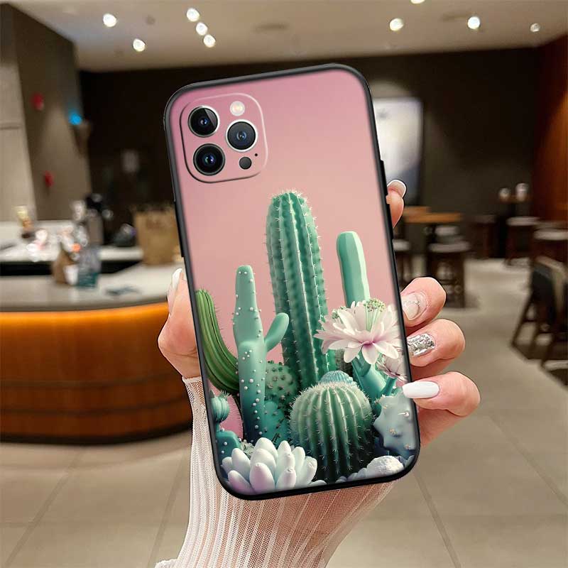 UP49 Watercolour Cacti Phone Case for Samsung Galaxy S20 S21 S22 Ultra FE + Plus A21S A22 A24 A25 A26 A30 A30S A31