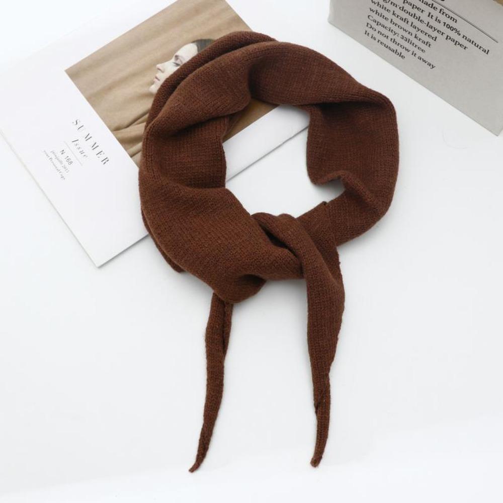 Winter Wool Triangular Scarf Korean Style Headscarf Shawl New Warm Knitted Scarf