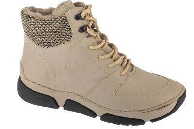 Ботильоны, Женские бежевые ботинки на шнуровке