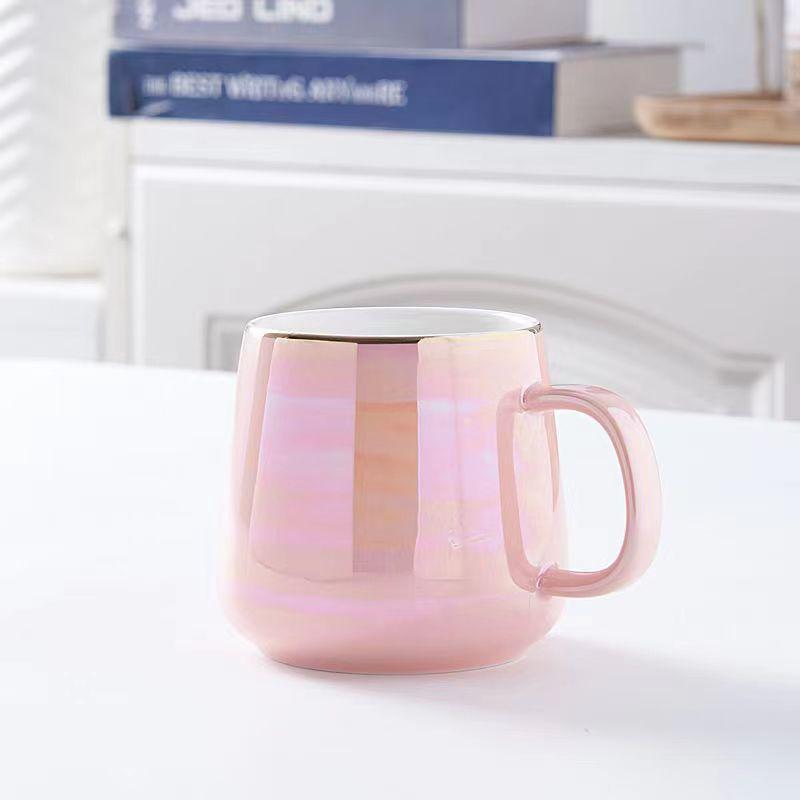 Colorful Pearl Glaze Mug Mugs Coffee Cups and Mugs Drinkware Cup of Coffee Mug for Tea Original Beautiful Beer Funny Ceramic Lid