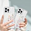 Transparent All-Inclusive iPhone Case for Apple 13 Mini, 11, 12, XS, MAX, 7, 15 with Flower, Bear, Rabbit Design.