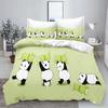 Комплект пододеяльника с пандой 3D Детский постельный комплект Хлопковые наволочки 3 предмета 1 Пододеяльник 100% полиэстер Домашний декор