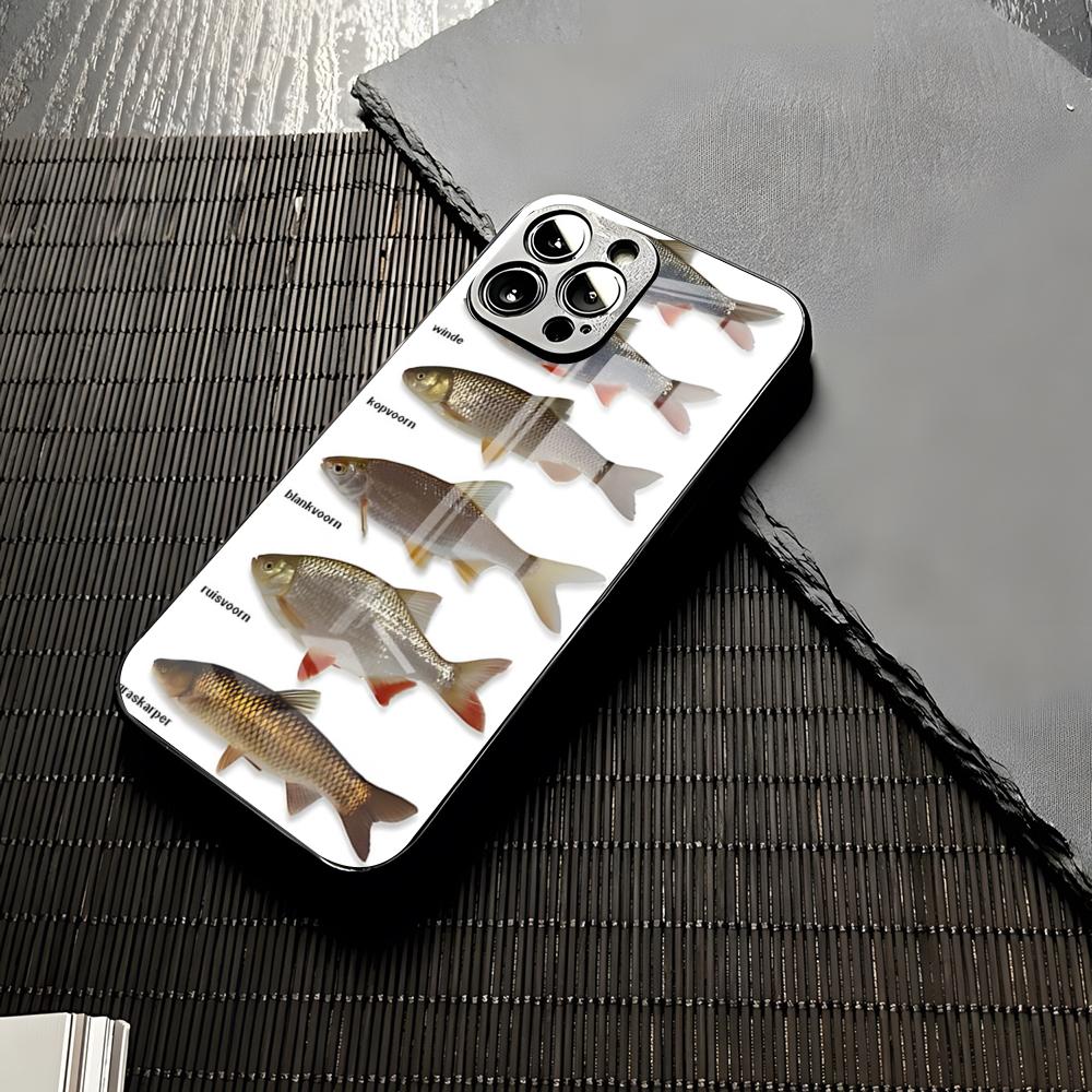 Чехол для телефона с рыбой для карповой рыбалки для iPhone 16 15 13 12 14 11 Pro Max Mini X Xr Xs 8 7 Пара Пульс 6 Стеклянный Funda Чехол