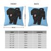 Cute Cavapoo Black Dog Square Pillowcase Polyester Linen Velvet Pattern Zip Decor Throw Pillow Case Room Cushion Cover 45X45