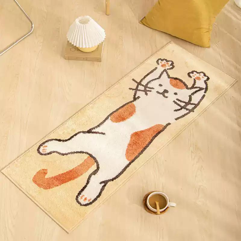 Cartoon Plush Carpet Soft Non-Slip Bedside Rug Easy Clean Kids Room Tatami Floor Mat Home Decoration