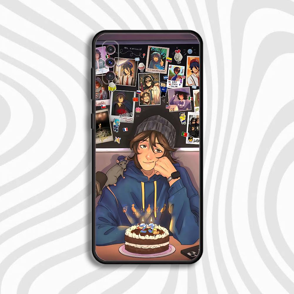 Q-Quackity A-Alexis Чехол для телефона Samsung S10, S21, FE, S21, S26, S25, S24, S23, Ultra, S9, S22, Plus Черный Ударопрочный ТПУ