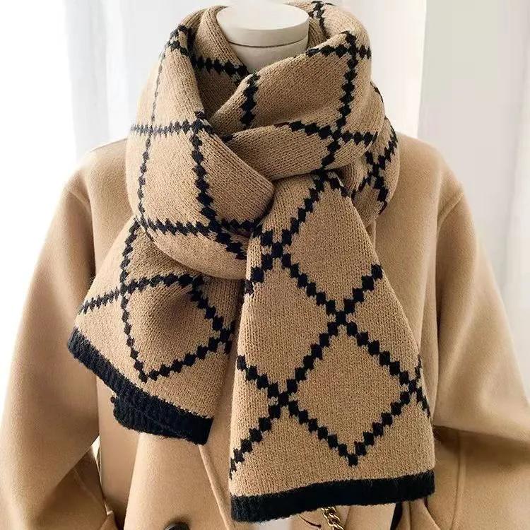 WTEMPO Women's Retro Elegant Printed Cold-proof Windproof Warm Scarves Outdoor Autumn Winter Casual Versatile Scarves