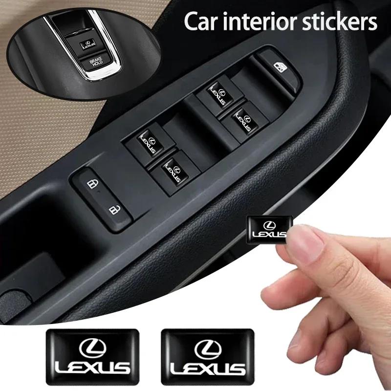 BSAT7 Car Interior Sticker Rubber Badge Decorate Paster For Lexus RX330 IS250 Ct200h ES300h RX350 IS300h ES350 Steering Wheel Sticker