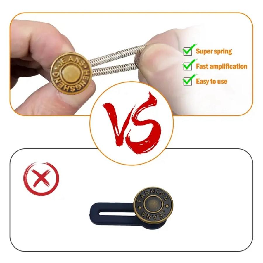 5 шт., джинсы, удлинение талии, регулируемая пуговица, пружинные металлические эластичные пуговицы, брюки, эластичные аксессуары, удлинитель общего назначения