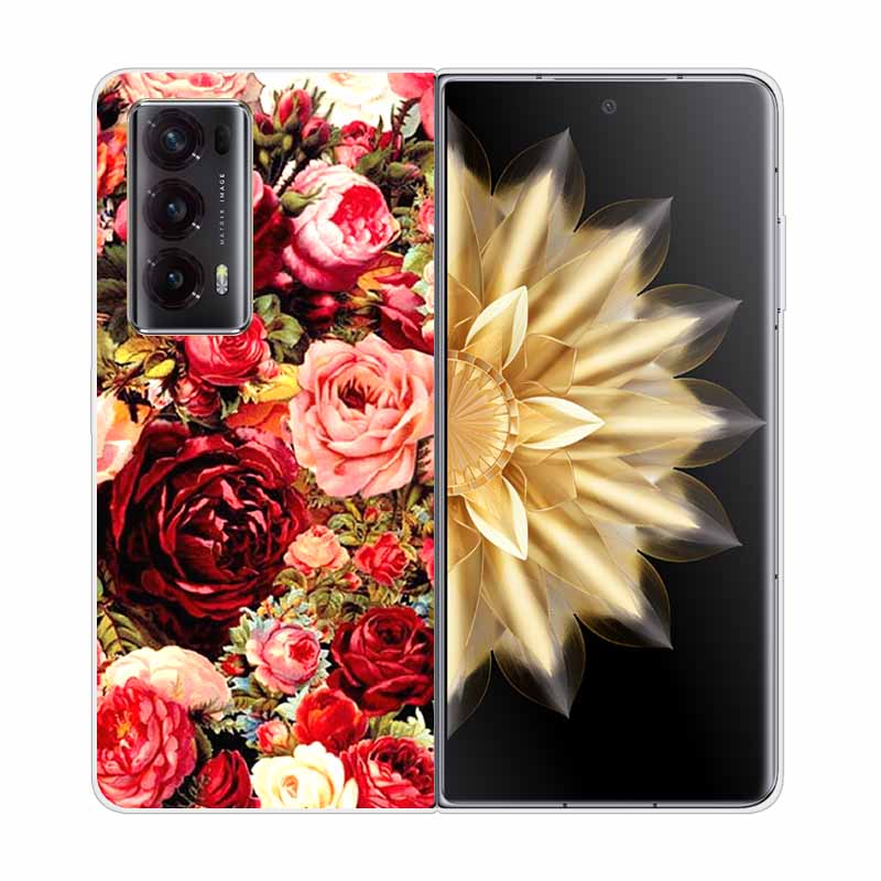 For Honor Magic V2 5G Case Cute Fashion Painted Hard Clear Shell for Honor Magic V2 5G Transparent Covers V 2 Funda Bag MAGICV2