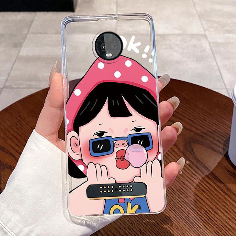 Гелевый чехол для Motorola Moto Z3 Play Funda Coque Прозрачный силикон Мягкий ТПУ Задняя крышка Милый Котик Кролик Сердце Защитный чехол Capa