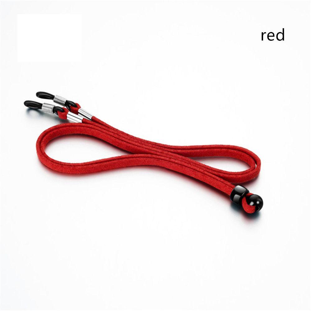 Adjustable Leather High Elasticity Neck Straps Reading Glasses Chain Anti-lost Face Mask Lanyards