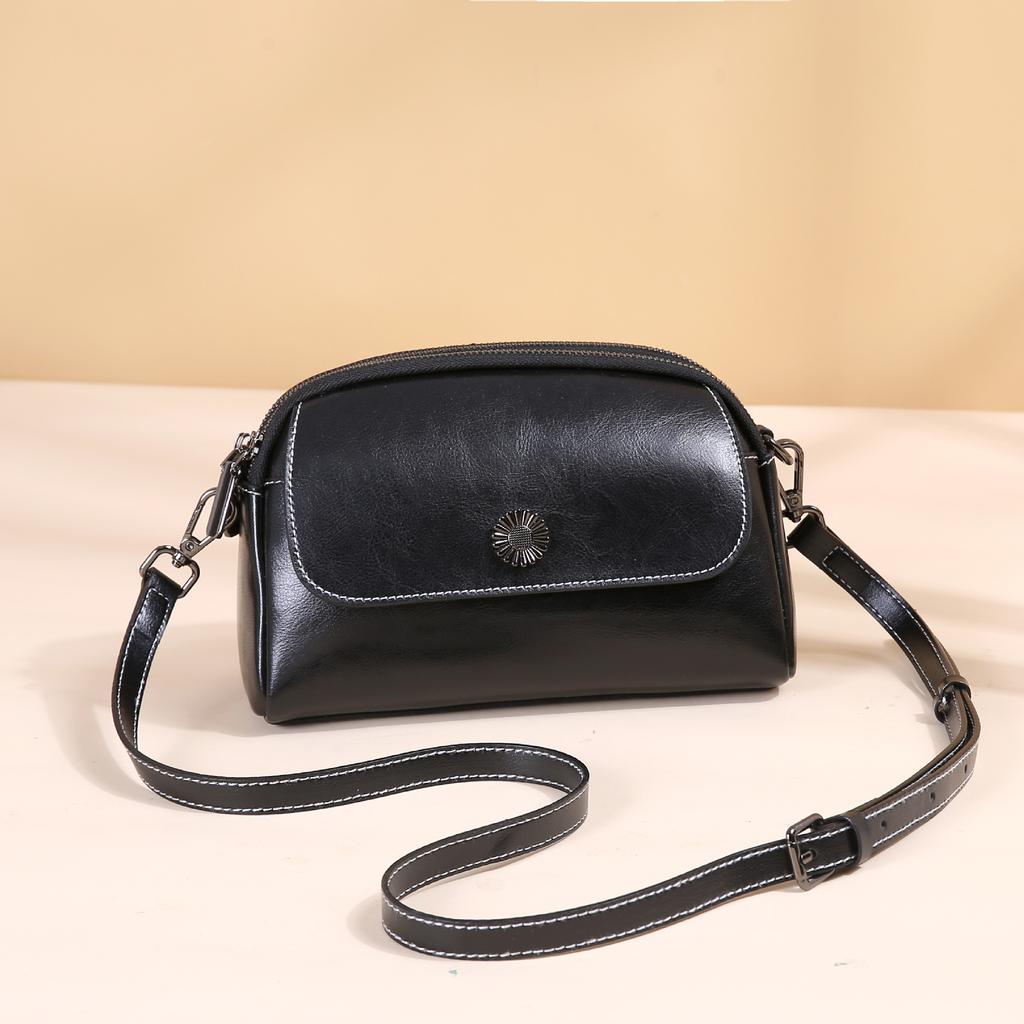 Женская сумка из коровьей кожи, одноплечная, кроссбоди, практичная многосекционная сумка-ракушка с контрастной расцветкой, сумка для мобильного телефона