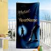 Michael Jackson Customize Text Beach Towel Quick-Dry Soft Microfiber Perfect for Traveling Yoga Camping and Swimming