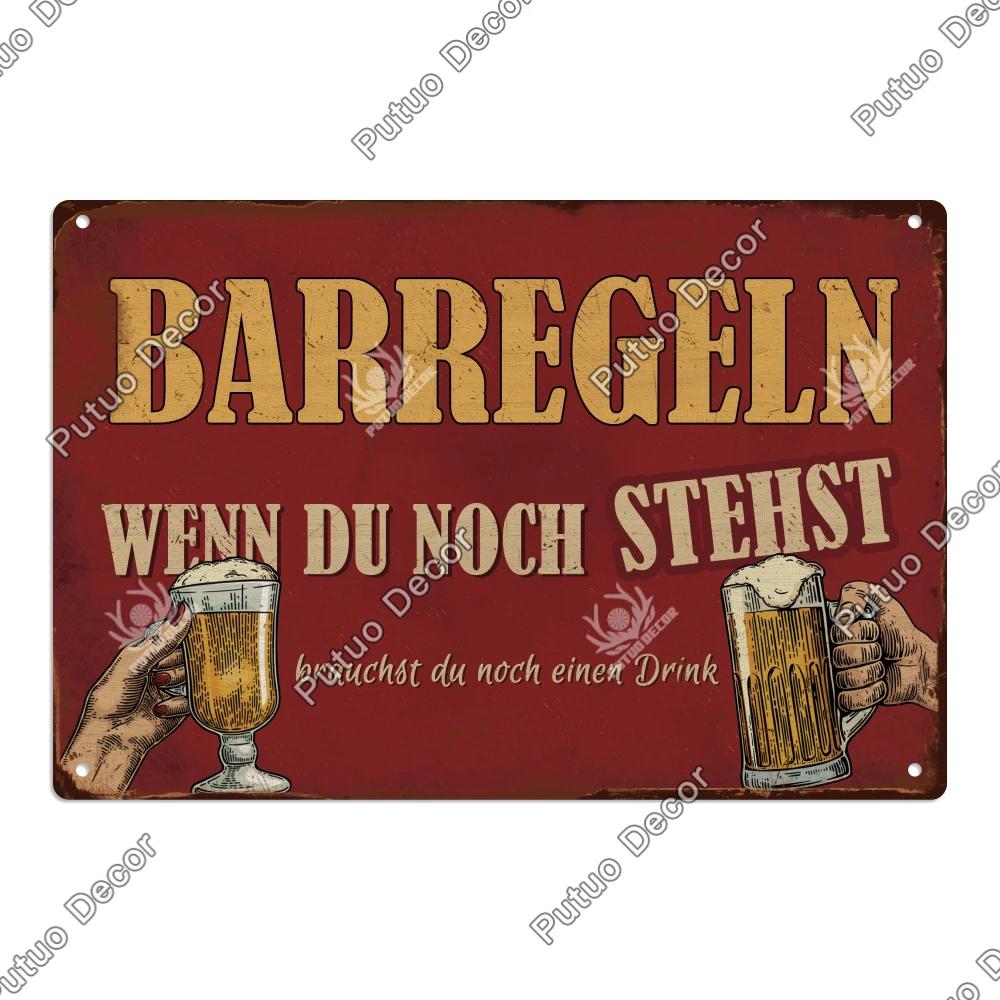 Декор напиток винтажный немецкий металлический знак смешной пивной пьющий вино любитель напитков для бара паба клуба дома человек пещера настенный декор
