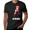 Футболка Mirai Nikki корейская мода эстетичная одежда животный принт для мальчиков черные облегающие футболки для мужчин