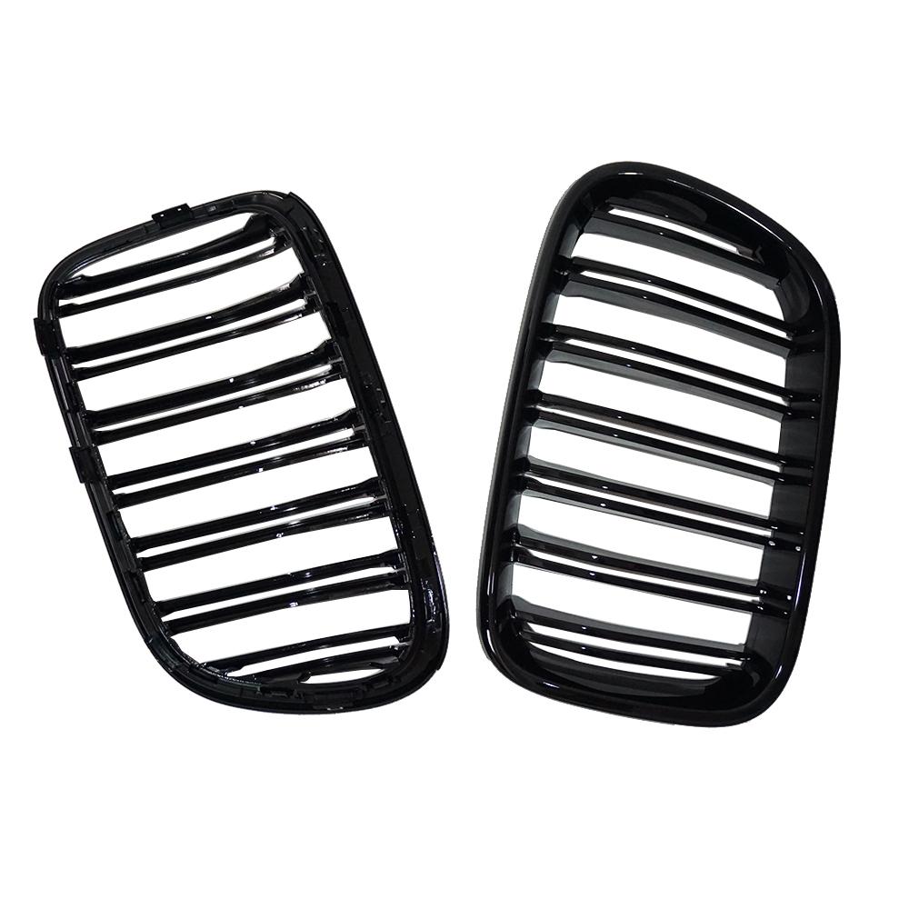 1 пара передних решеток для почек, гоночные грили для BMW X3 F25 2010 2011 2012 2013, двойные 2 рейки, двойная линия, решетка бампера