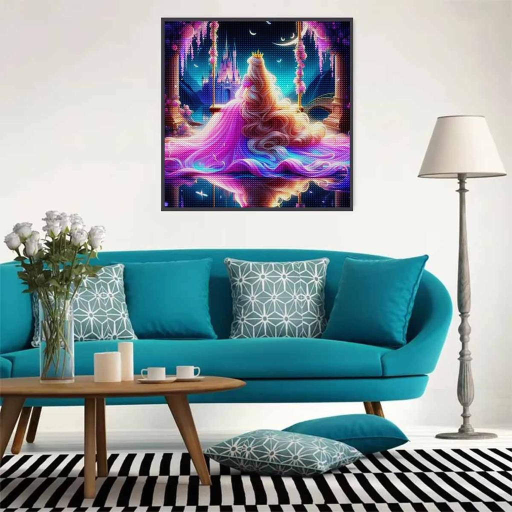 5D DIY Алмазная Живопись Декоративная Рапунцель Полная Круглая Выкладка Пейзаж Алмазная Вышивка Наборы для Вышивания Крестом Домашний Декор Подарок