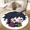 1pc Tomioka Giyuu  Print Round Carpet Chair Round Carpet Suitable for Bedroom Living Room Home Decorative Carpet