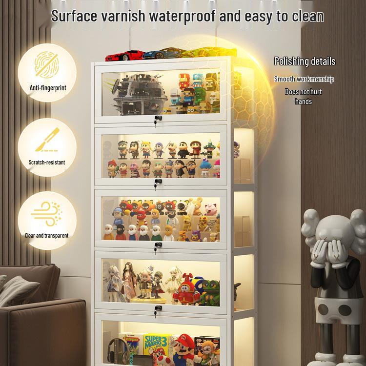 Акриловая стеклянная витрина с замком для игрушек и призов