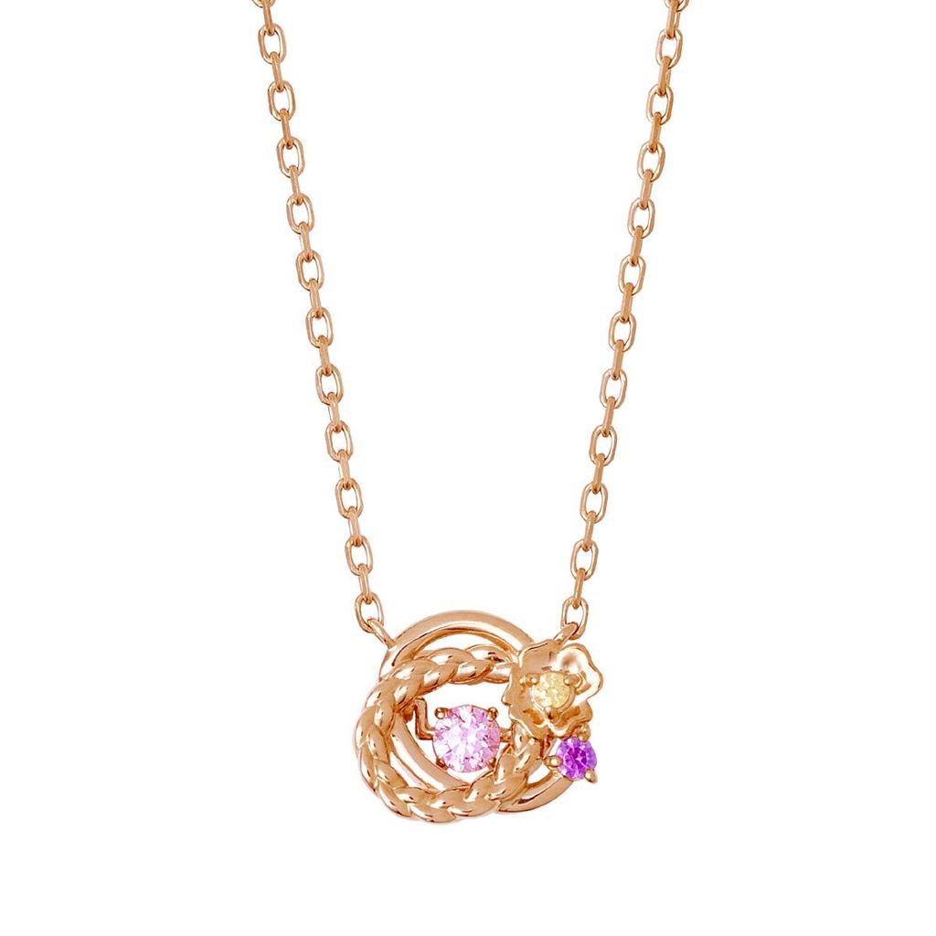 THE KISS Rapunzel On the Tower Disney Princess Rapunzel BOX with Message Silver Necklace [The Kiss] DI-SN1403CB [Disney Collection] [Original Card]