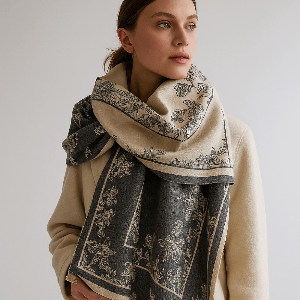 Thick Faux Cashmere Scarf Retro Women Wraps Elegant Lady Stoles Winter Season
