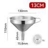 304 Stainless Steel Funnel with Slag Filter Detachable Kitchens Accessories Oil Wine Sub-funnel Mesh Colander Cooking Tools