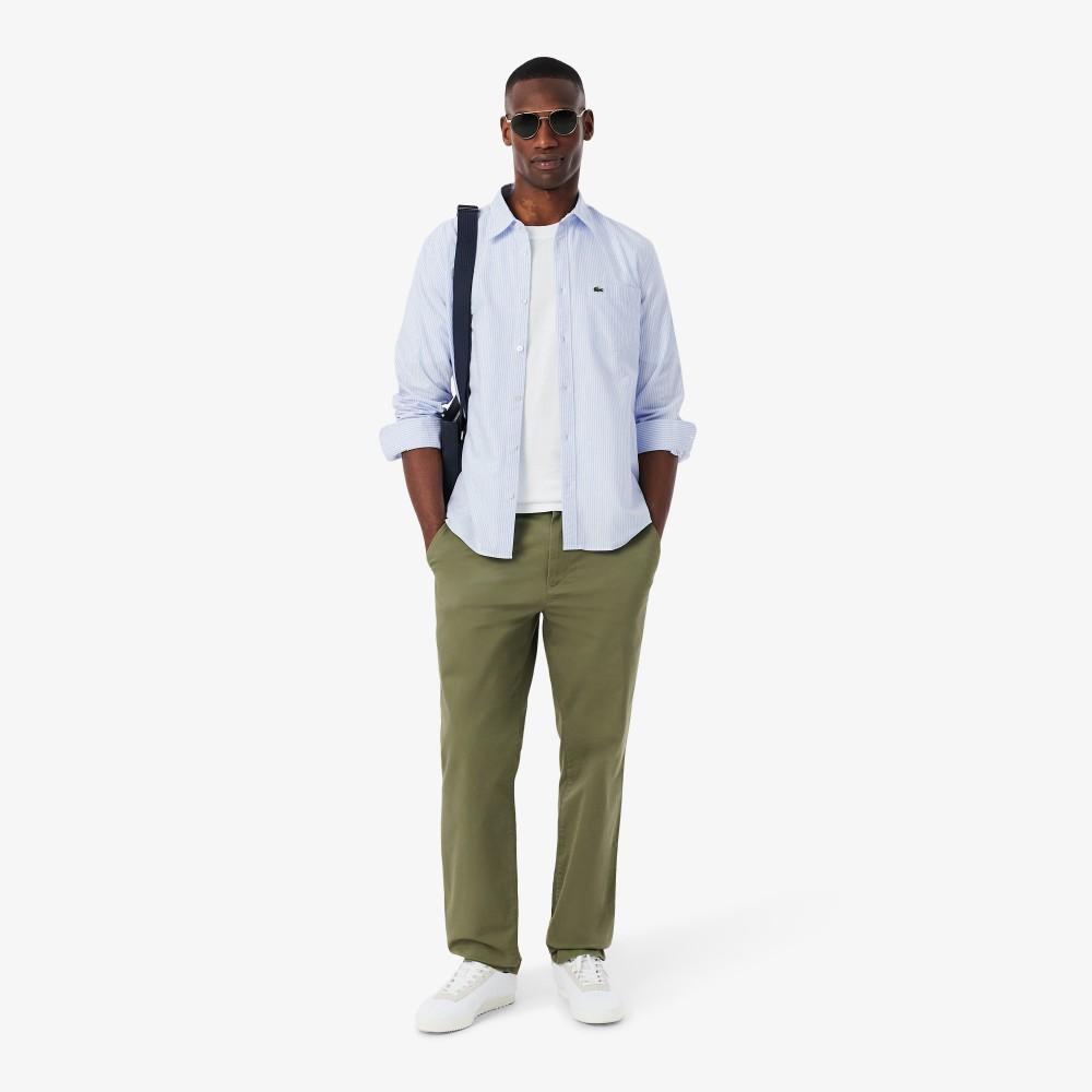 Lacoste Мужская рубашка в оксфордскую полоску CH7552-56GE7B