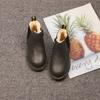 Children's Snow Boots Autumn and Winter Boys' British Style Non-slip Wear-resistant Warm Solid Color Cotton Boots Girls' Short Boots