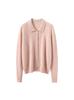 Women's Cashmere Polo Collar Cardigan: Elegant Autumn/Winter Knit Sweater